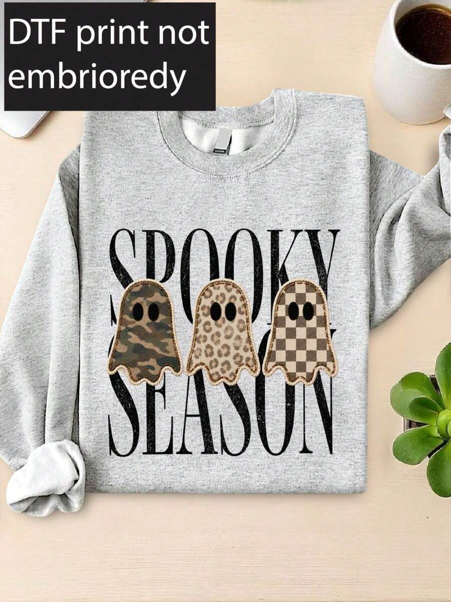 Spooky Season Ghost (DTF Graphic Print) Sweatshirt