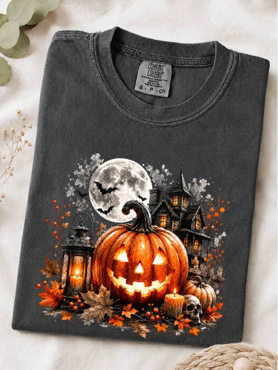 Vintage Halloween (DTF Graphic Print) T-Shirt