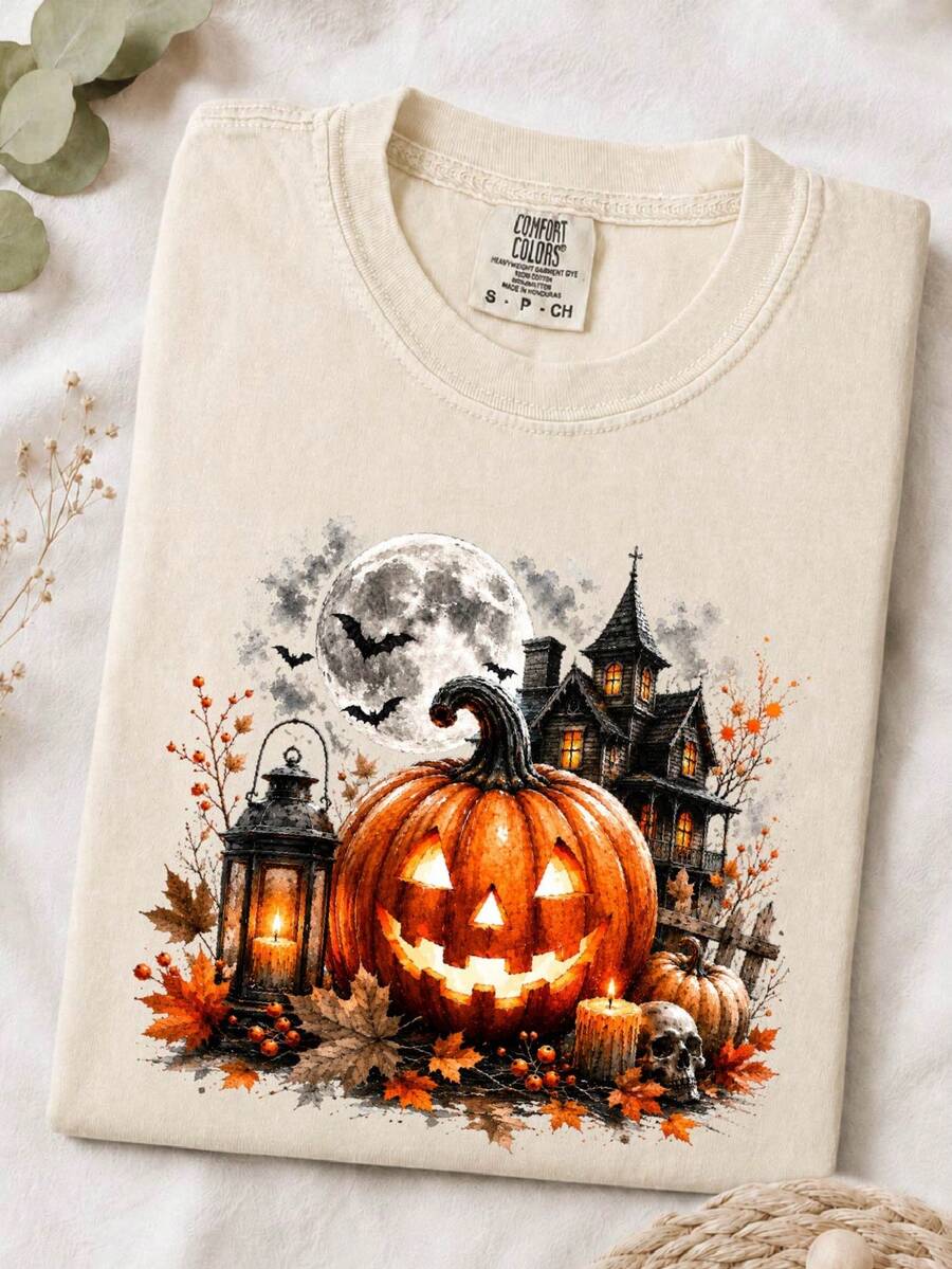 Vintage Halloween (DTF Graphic Print) T-Shirt