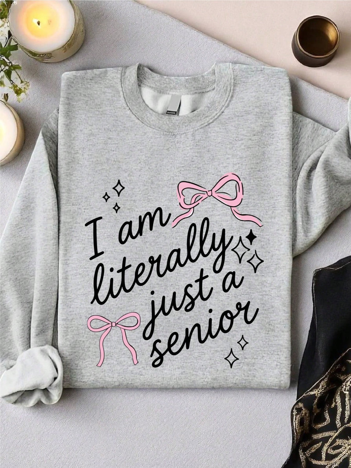 Retro Pink Bow Senior Sweatshirt