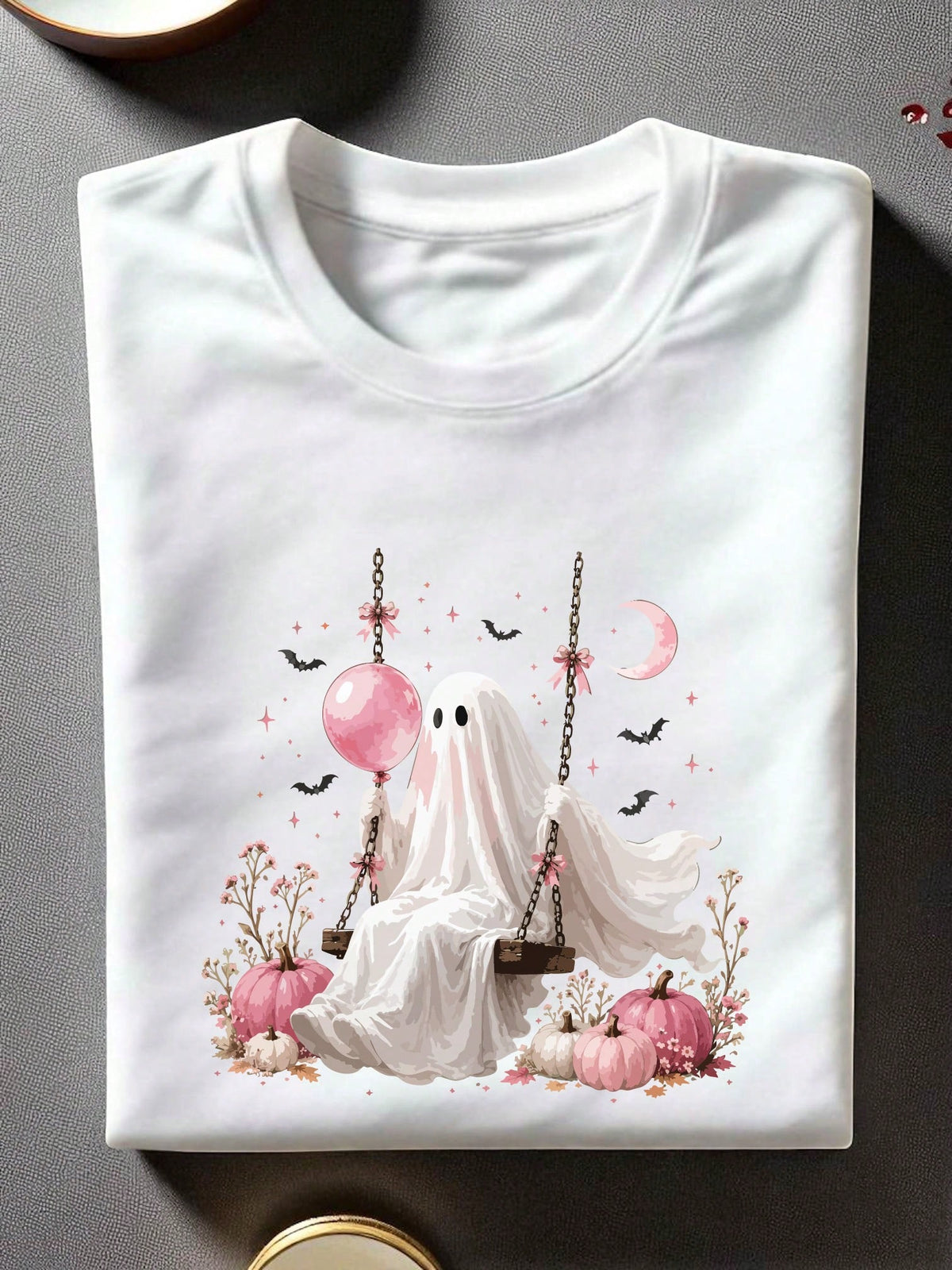 Cute Ghost On Swing T-Shirt