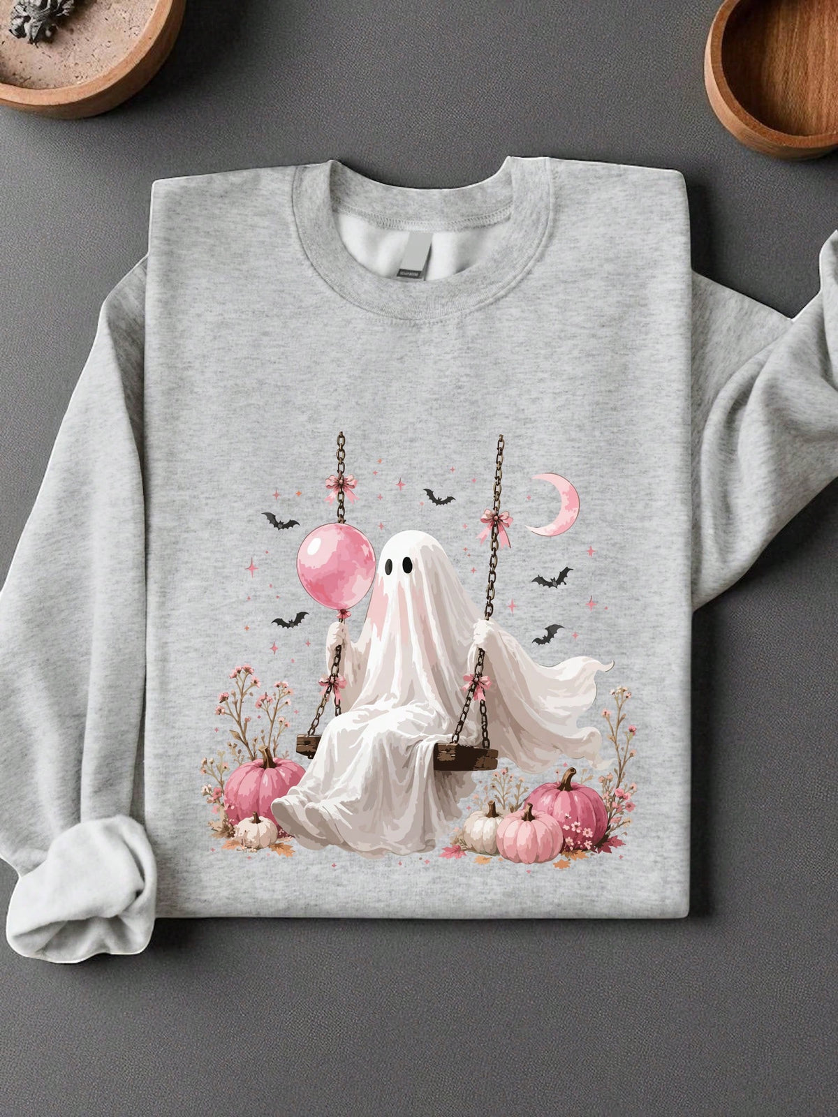 Cute Ghost On Swing Sweatshirt