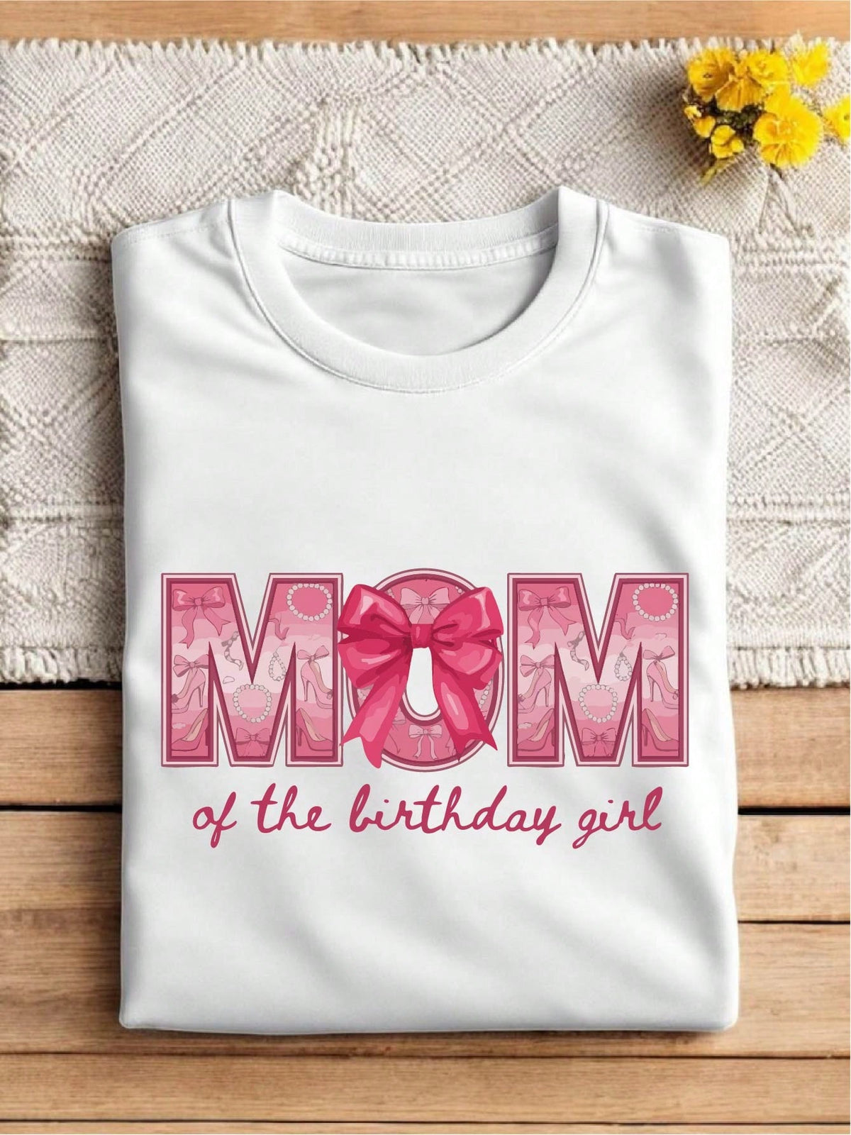 1PC Coquette Mom & Dad Of The Birthday Girl T-Shirt