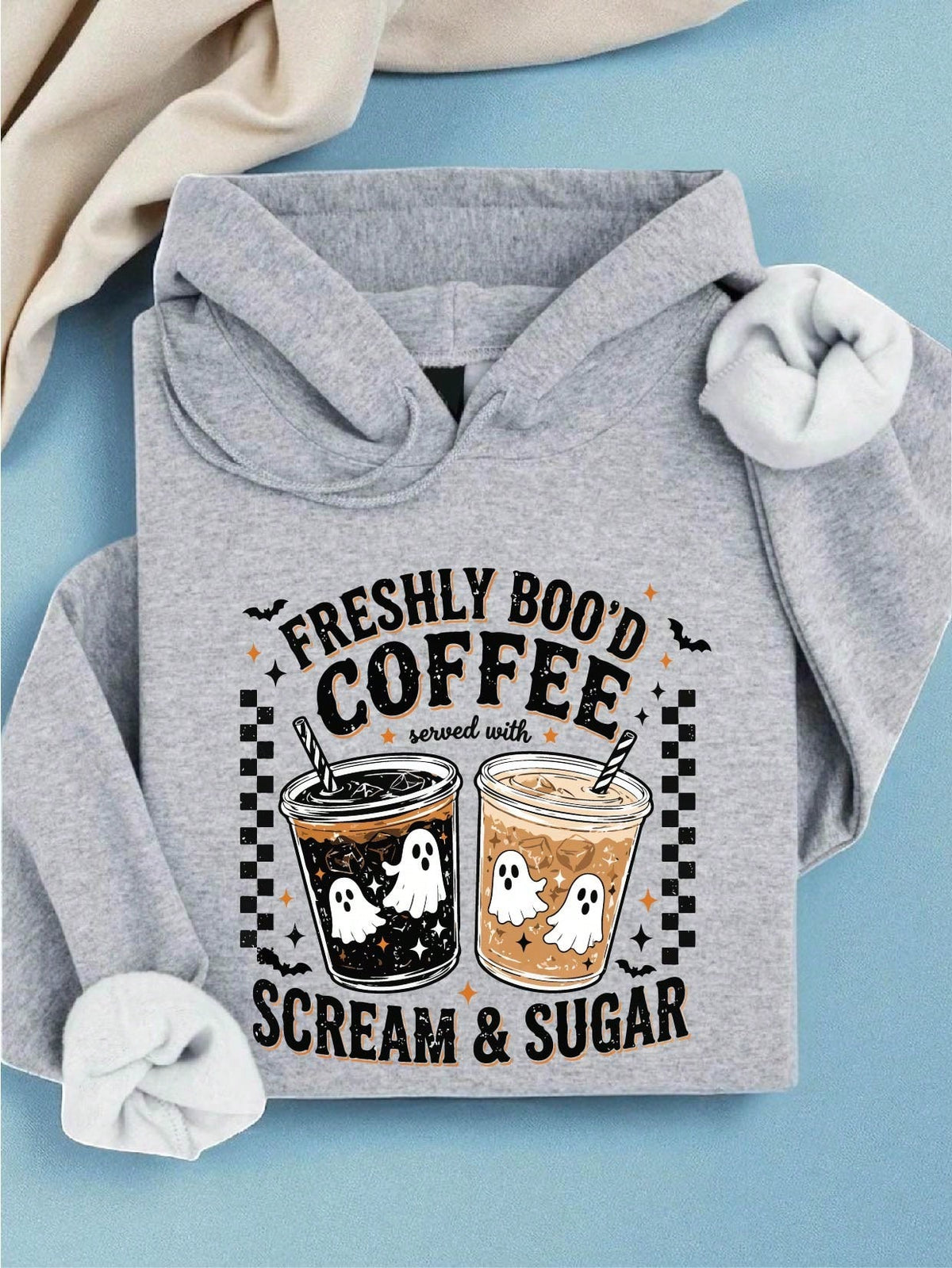 Halloween Boo Coffee Hoodie