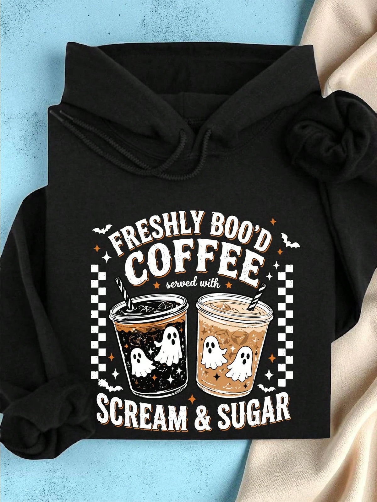 Halloween Boo Coffee Hoodie