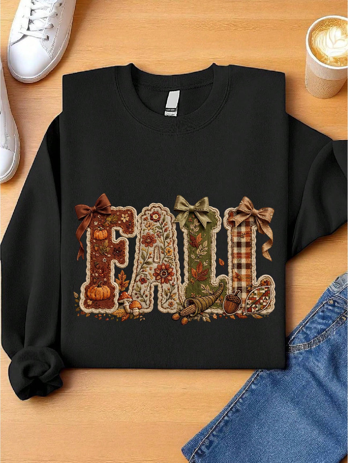 Fall Coquette Bow Sweatshirt