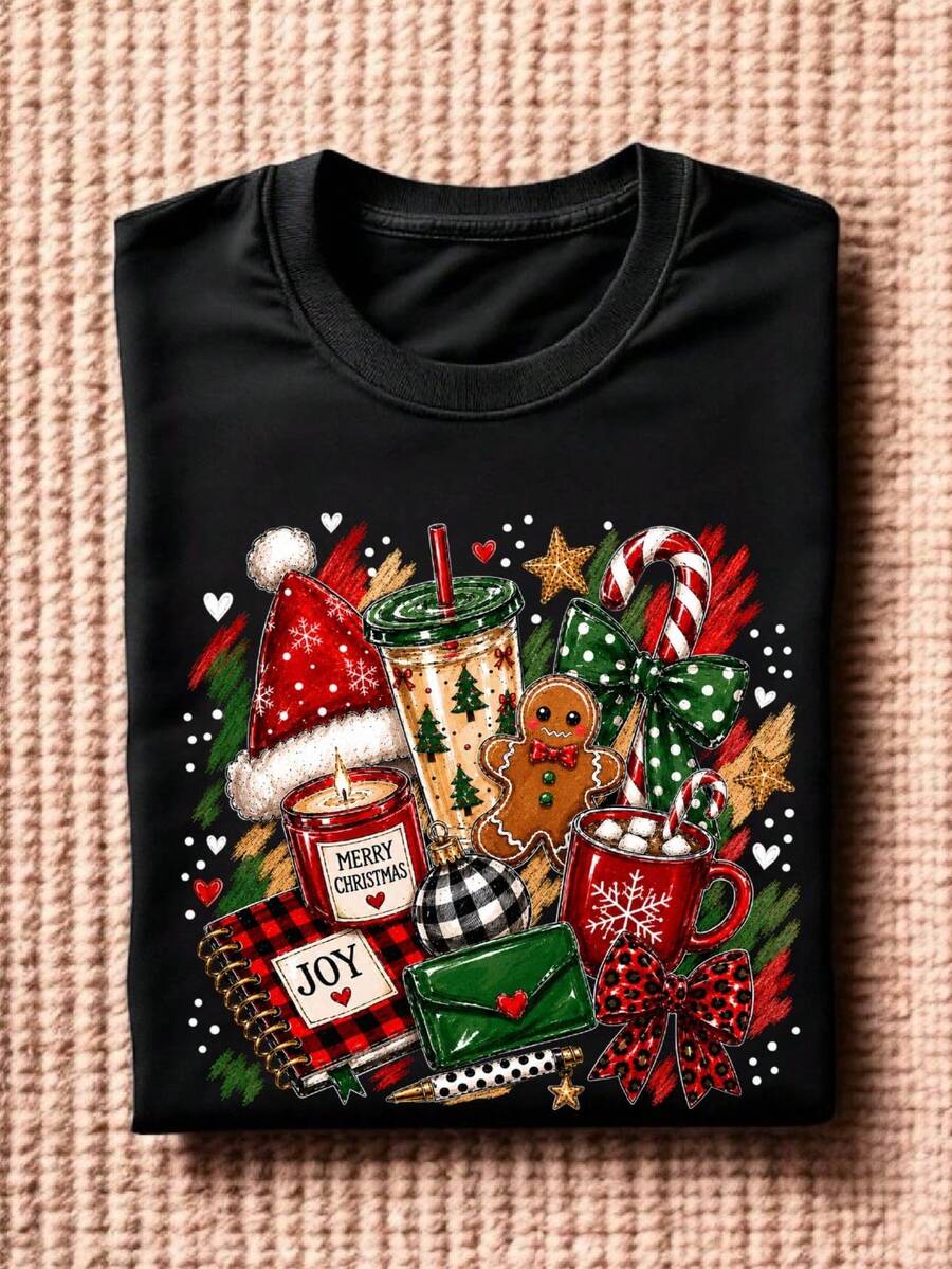 Preppy Christmas Doodles T-Shirt