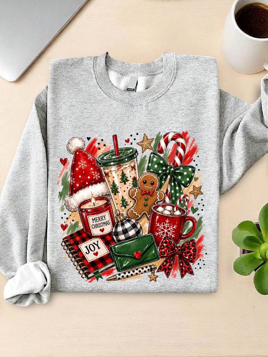 Preppy Christmas Doodle Sweatshirt