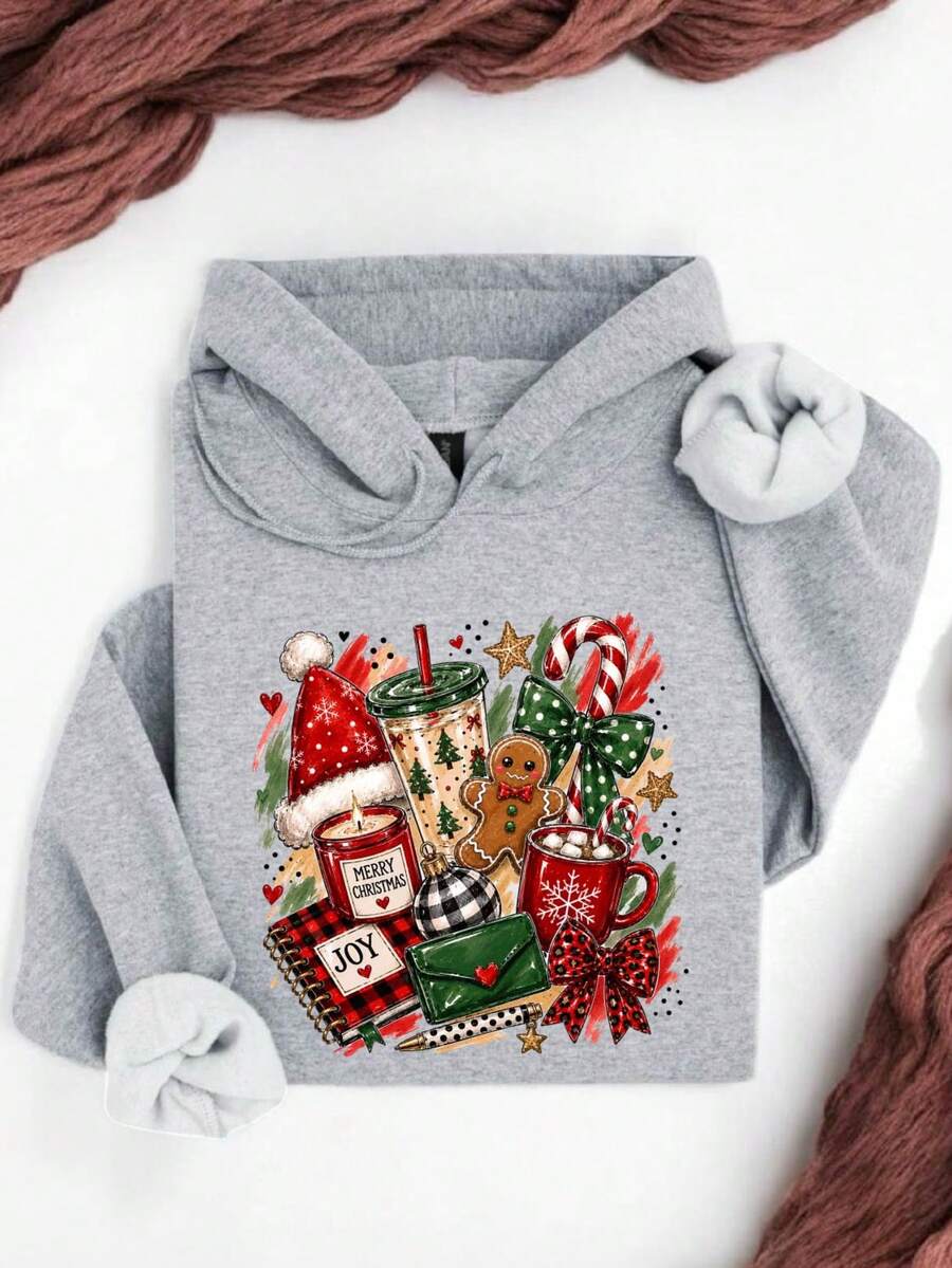 Preppy Christmas Doodle Hoodie