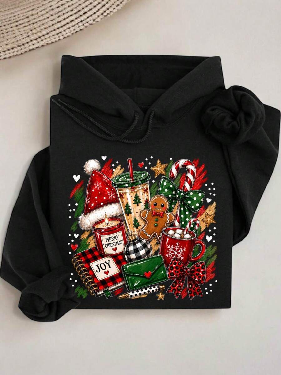 Preppy Christmas Doodle Hoodie