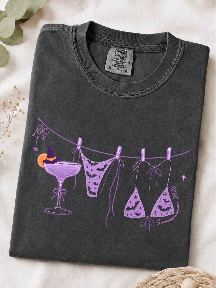 Retro Preppy Summerween Bikini T-Shirt