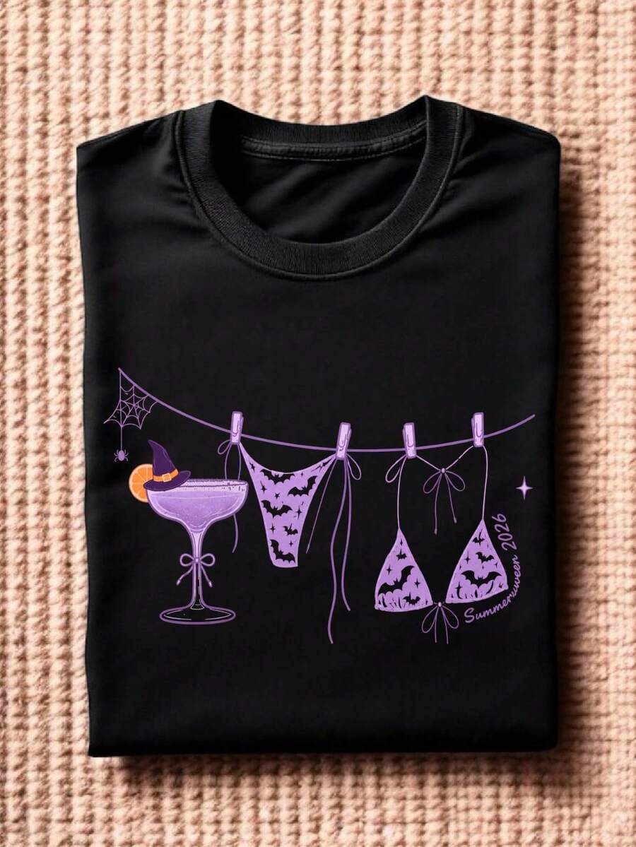 Retro Preppy Summerween Bikini T-Shirt