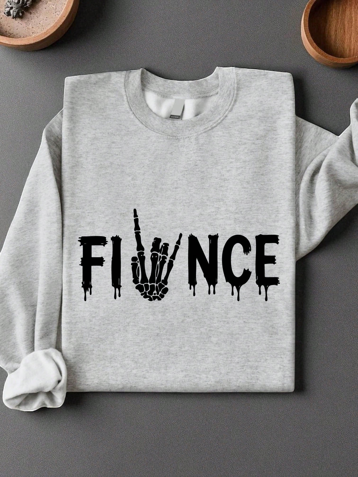 1PC Skull Fiancée And Fiancé Swearshirt Sweatshirt