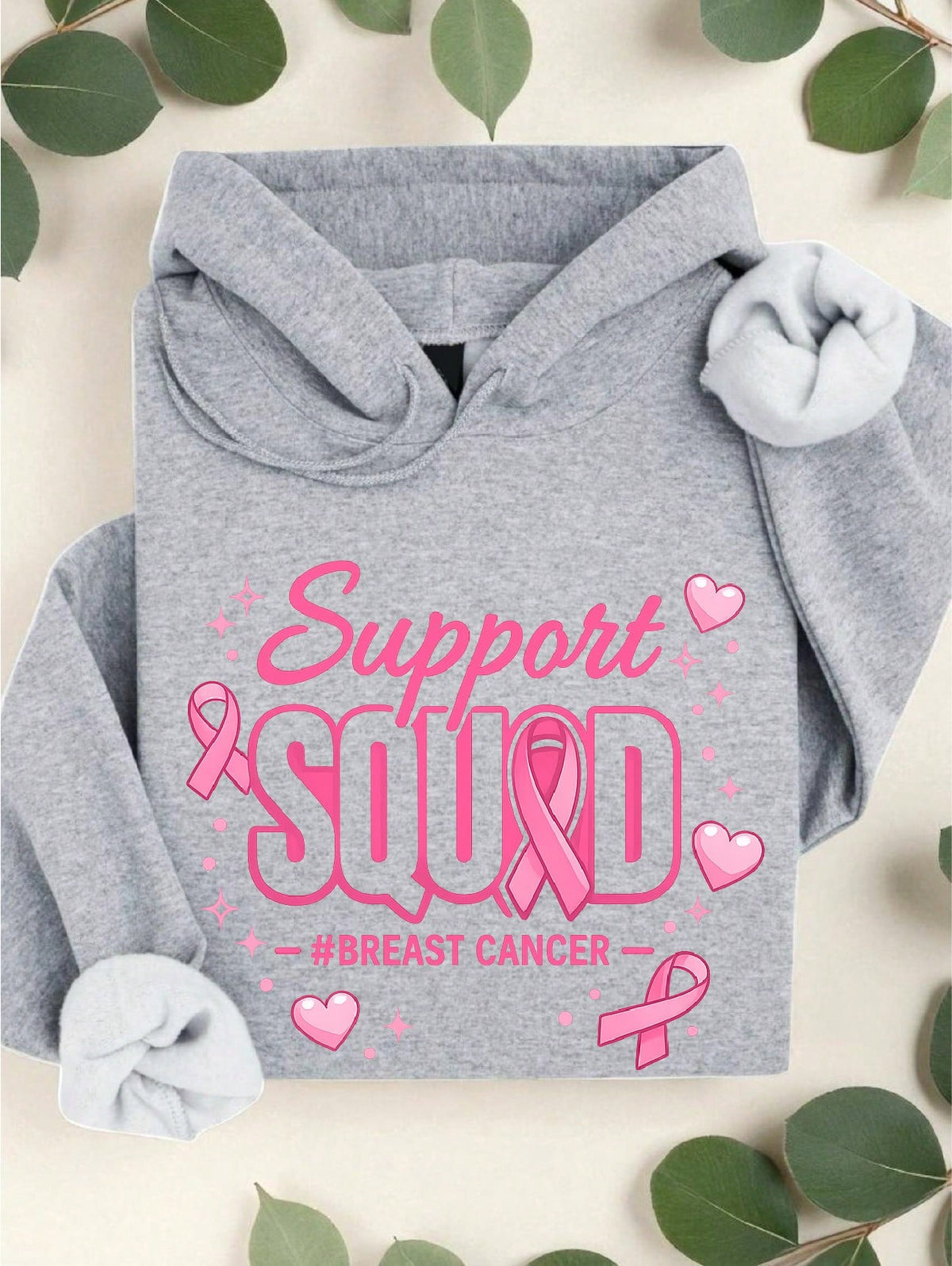 Support Squad Breast Cancer Hoodie