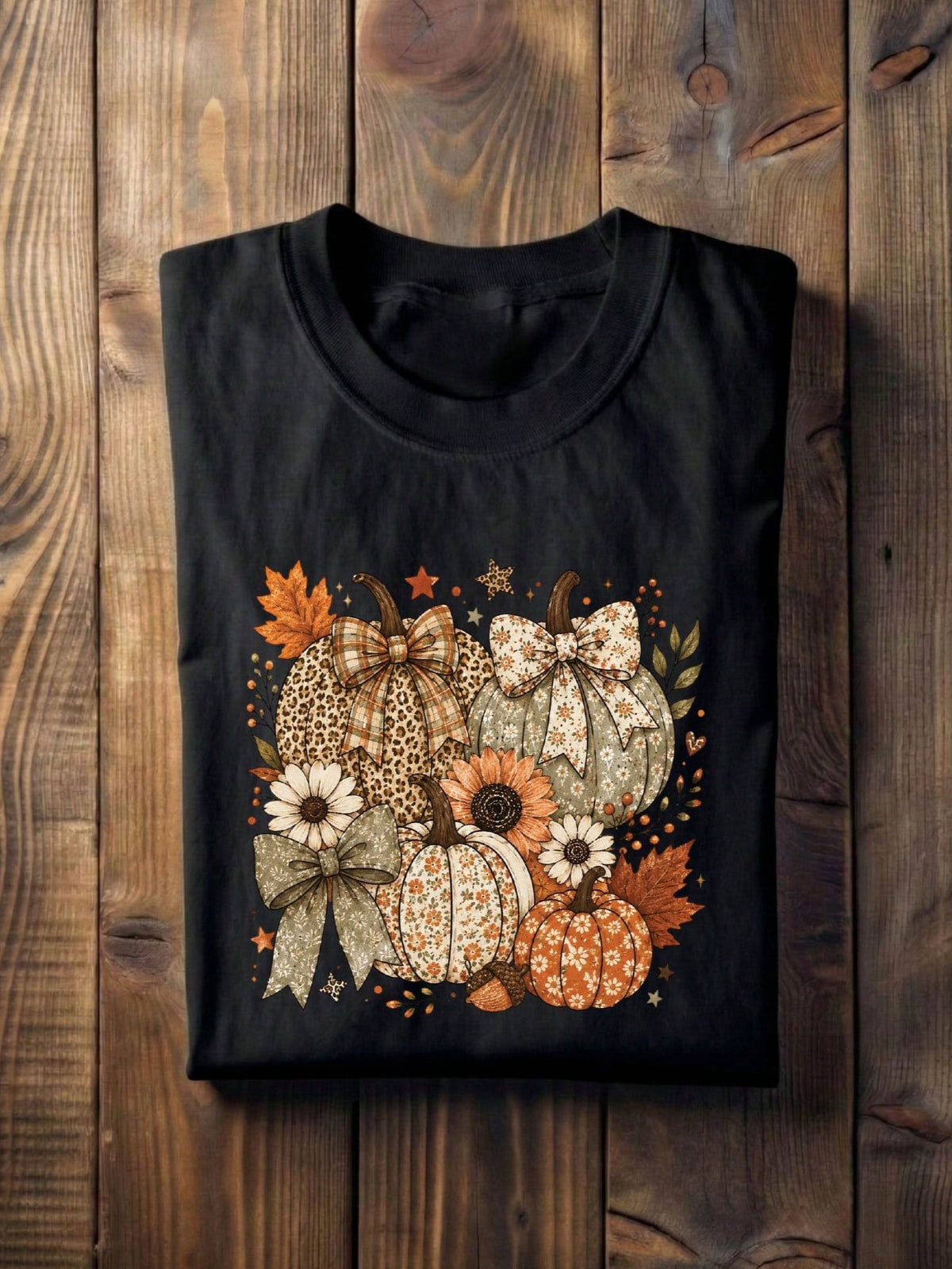 Coquette Pumpkin Bow T-Shirt