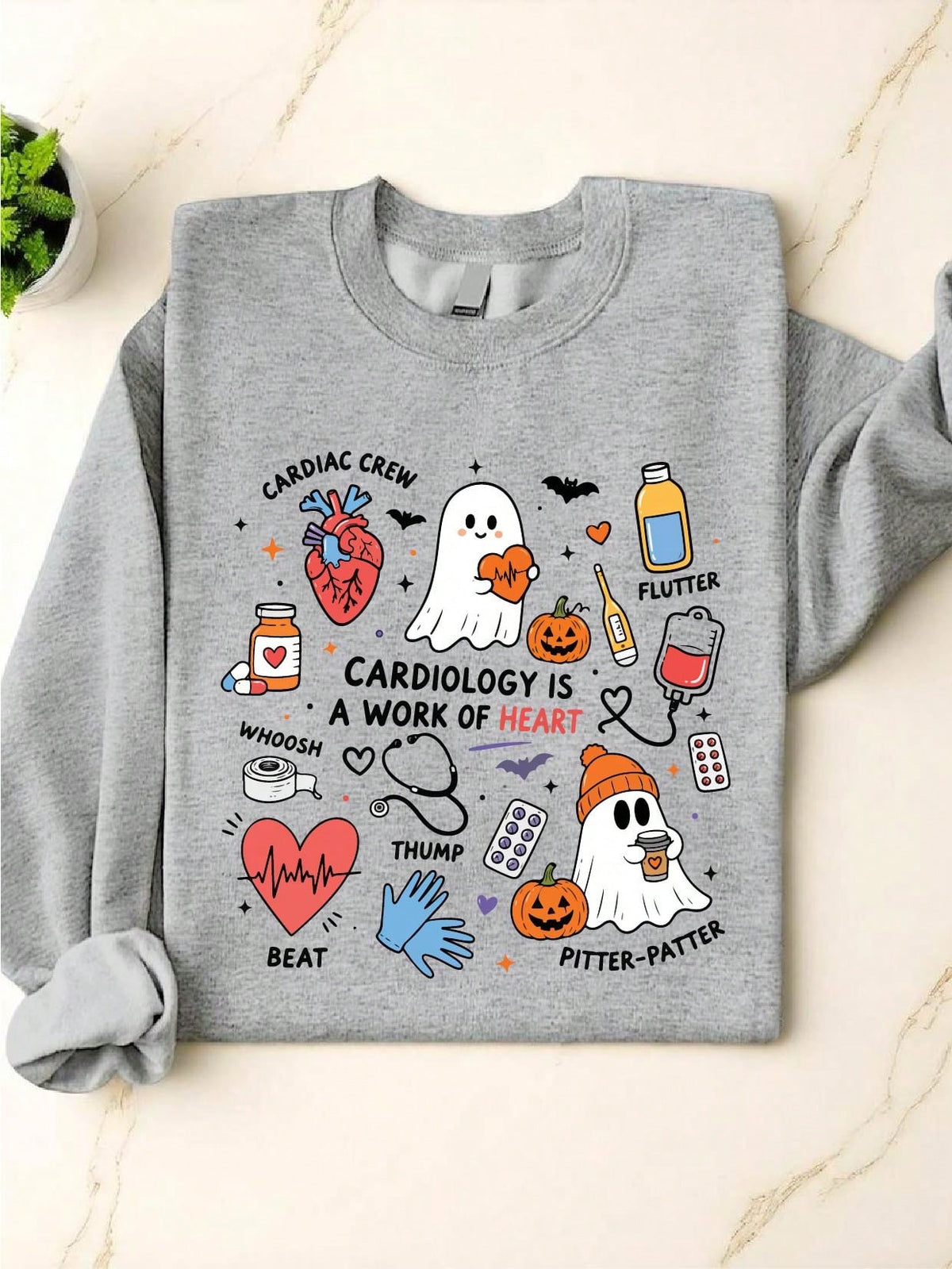 Cardiology Nurse Halloween Sweatshirt