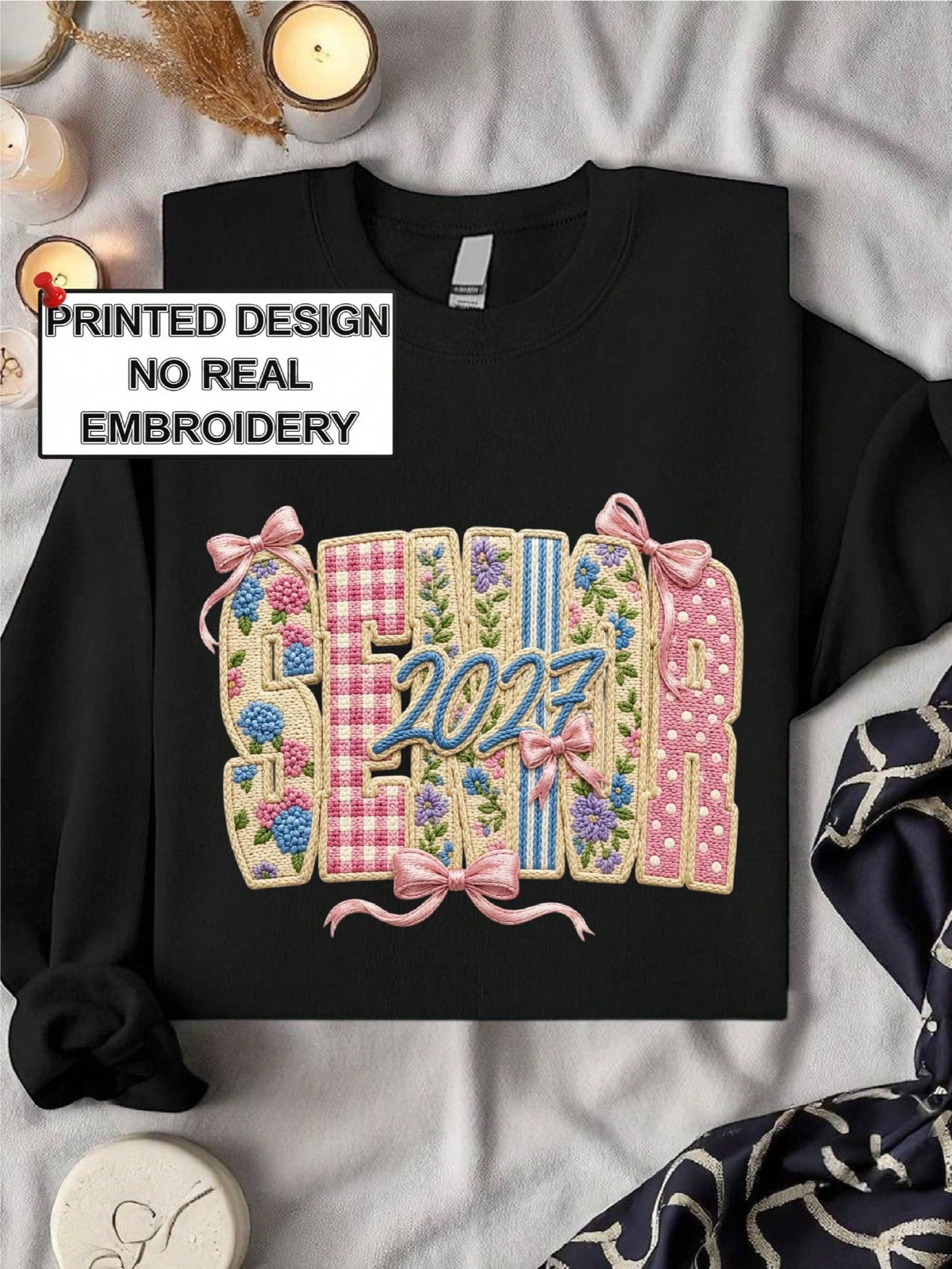 Preppy Senior 2027 (DTF Graphic Print) Sweatshirt