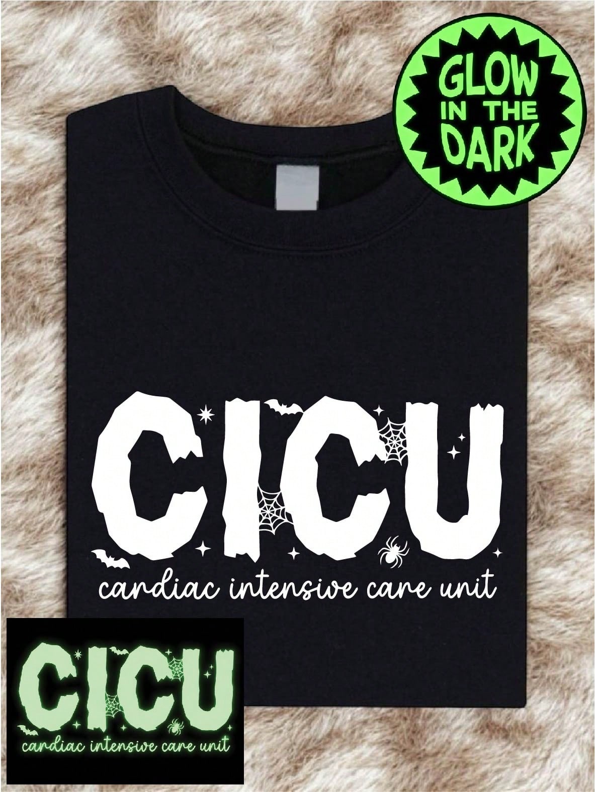 CICU Nurse Halloween Glow In Thr Dark T-Shirt