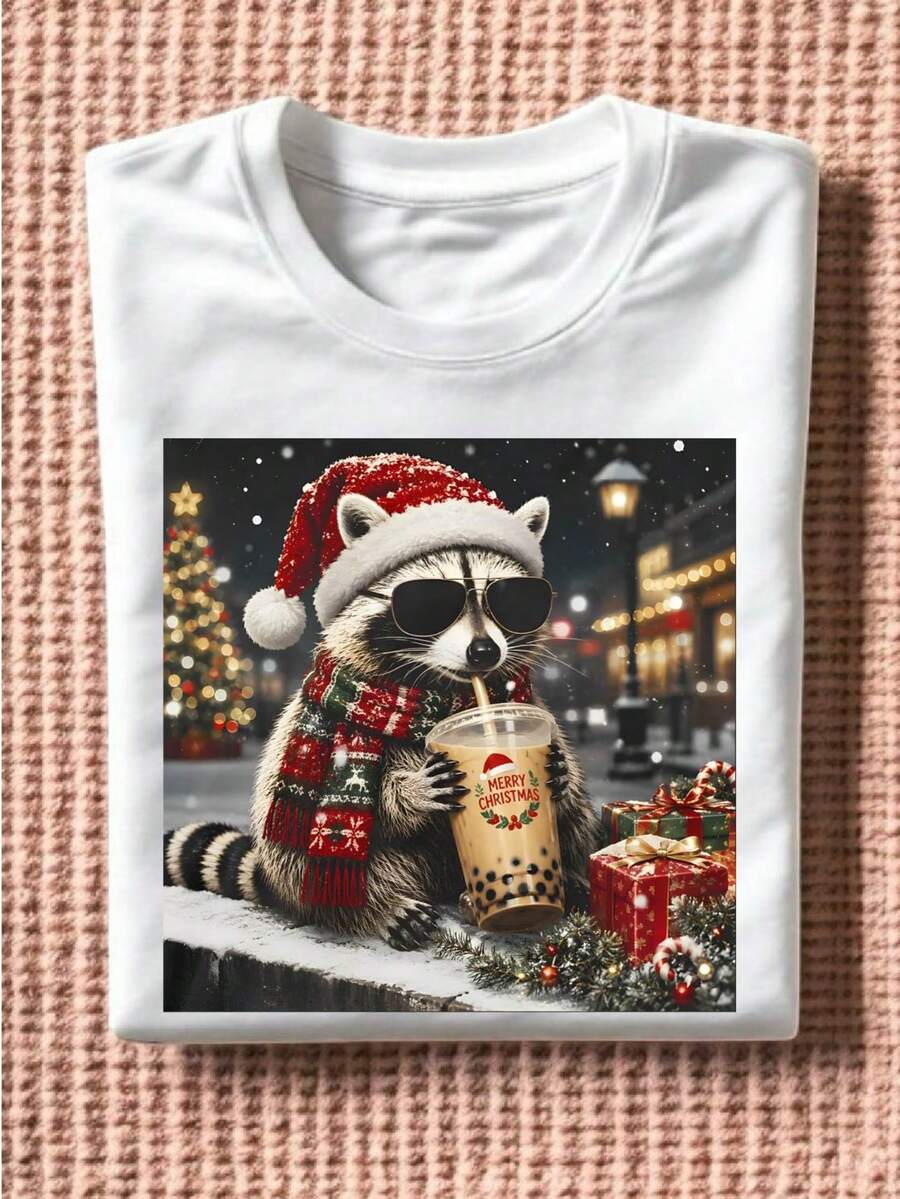 Christmas Raccoon T-Shirt