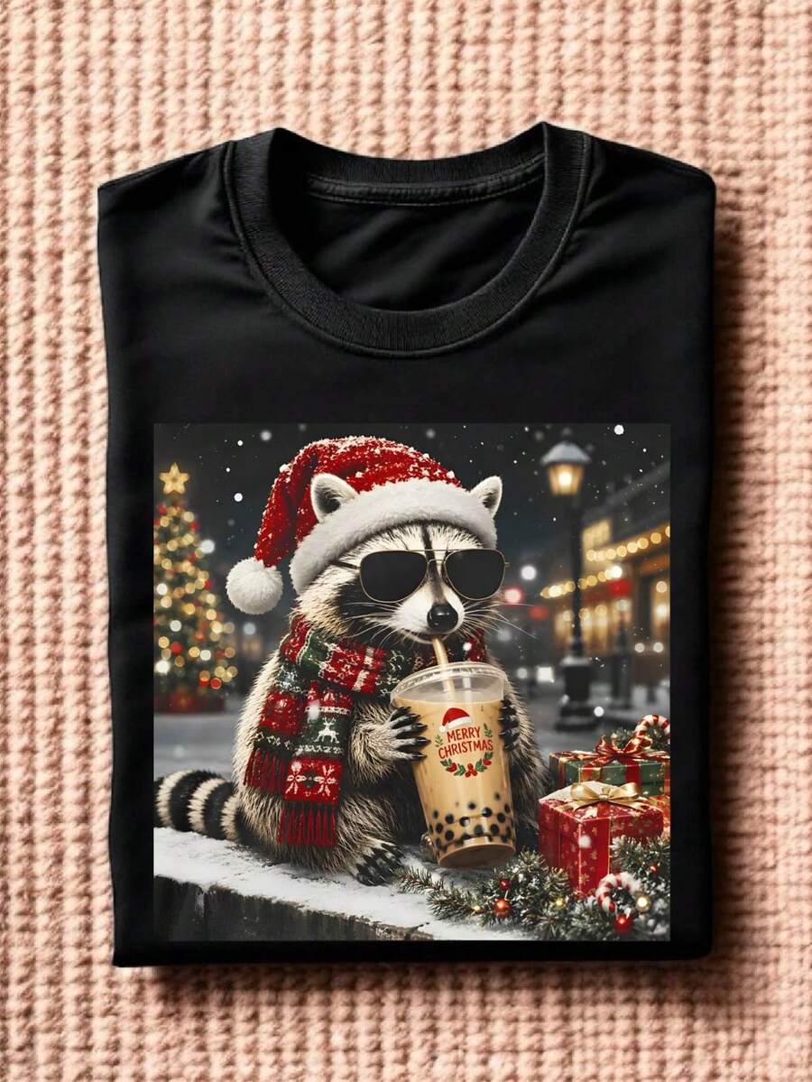 Christmas Raccoon T-Shirt