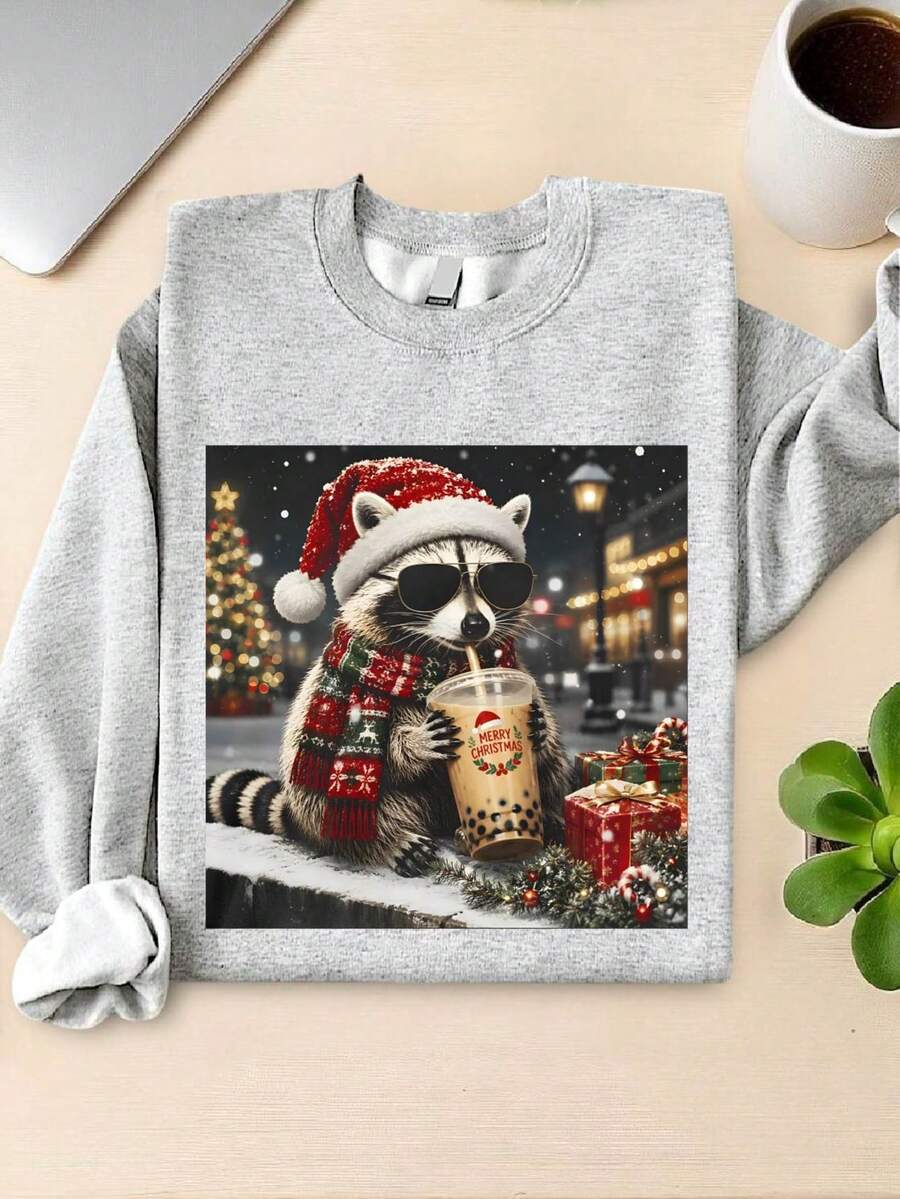 Christmas Raccoon Sweatshirt