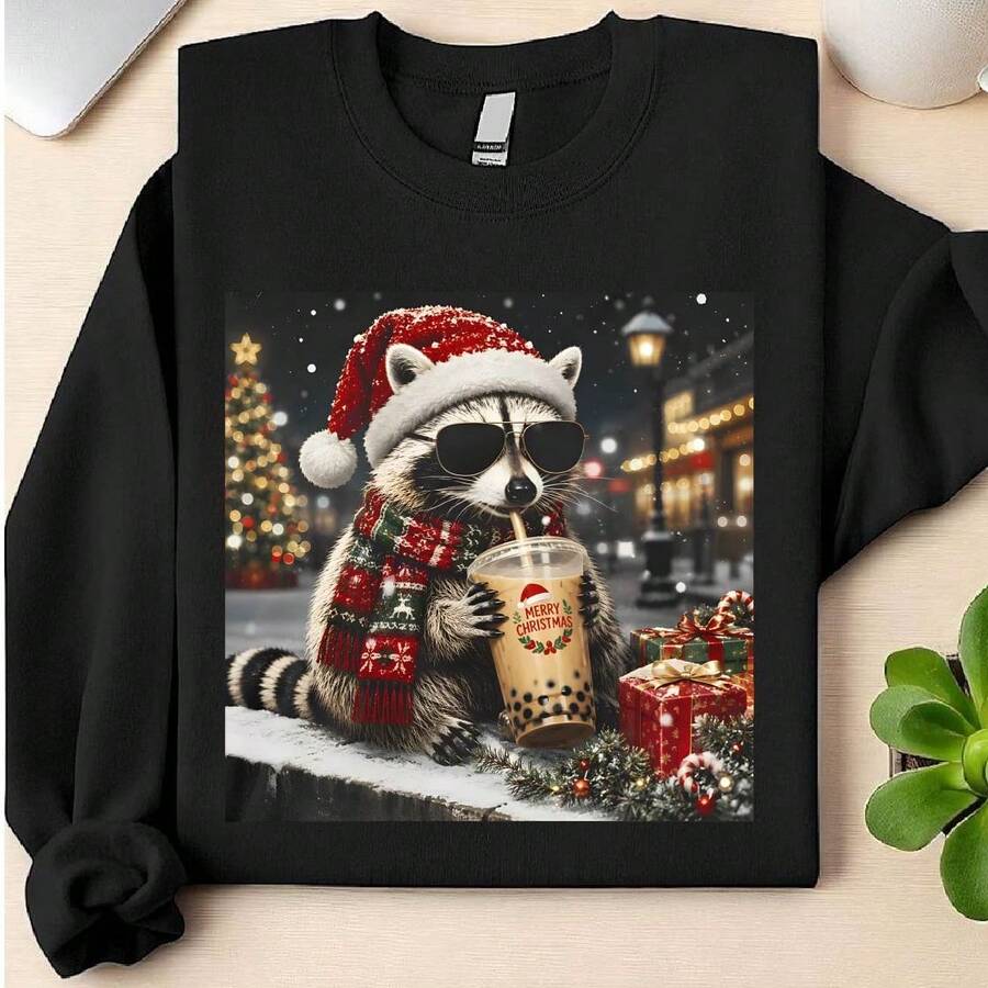Christmas Raccoon Sweatshirt