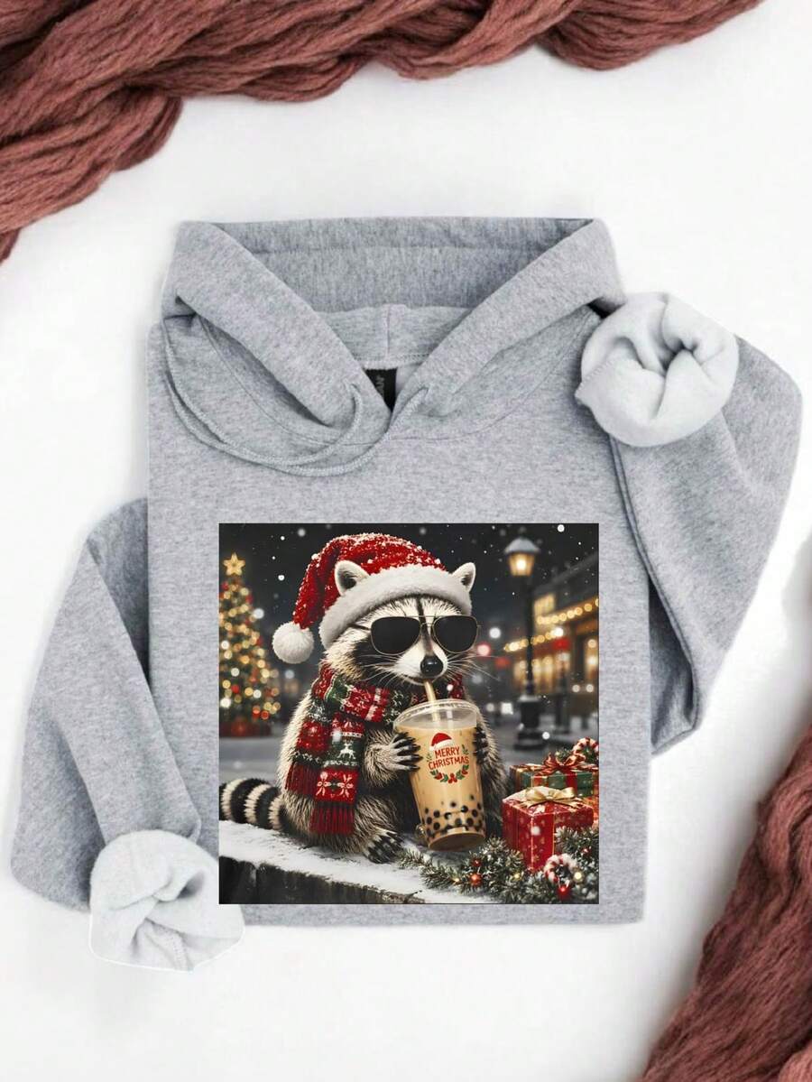Christmas Raccoon Hoodie