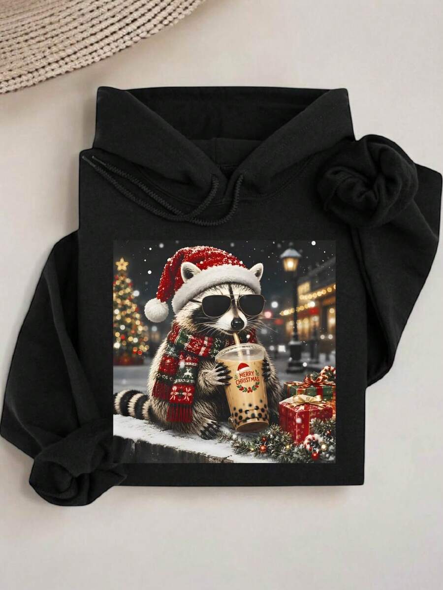 Christmas Raccoon Hoodie