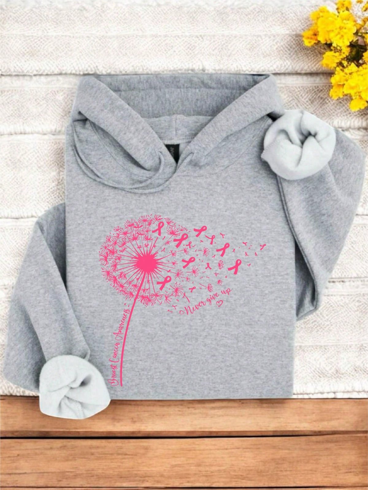 Dandelion Breast Cancer Hoodie