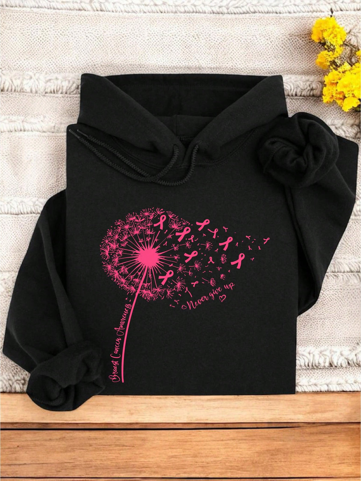 Dandelion Breast Cancer Hoodie