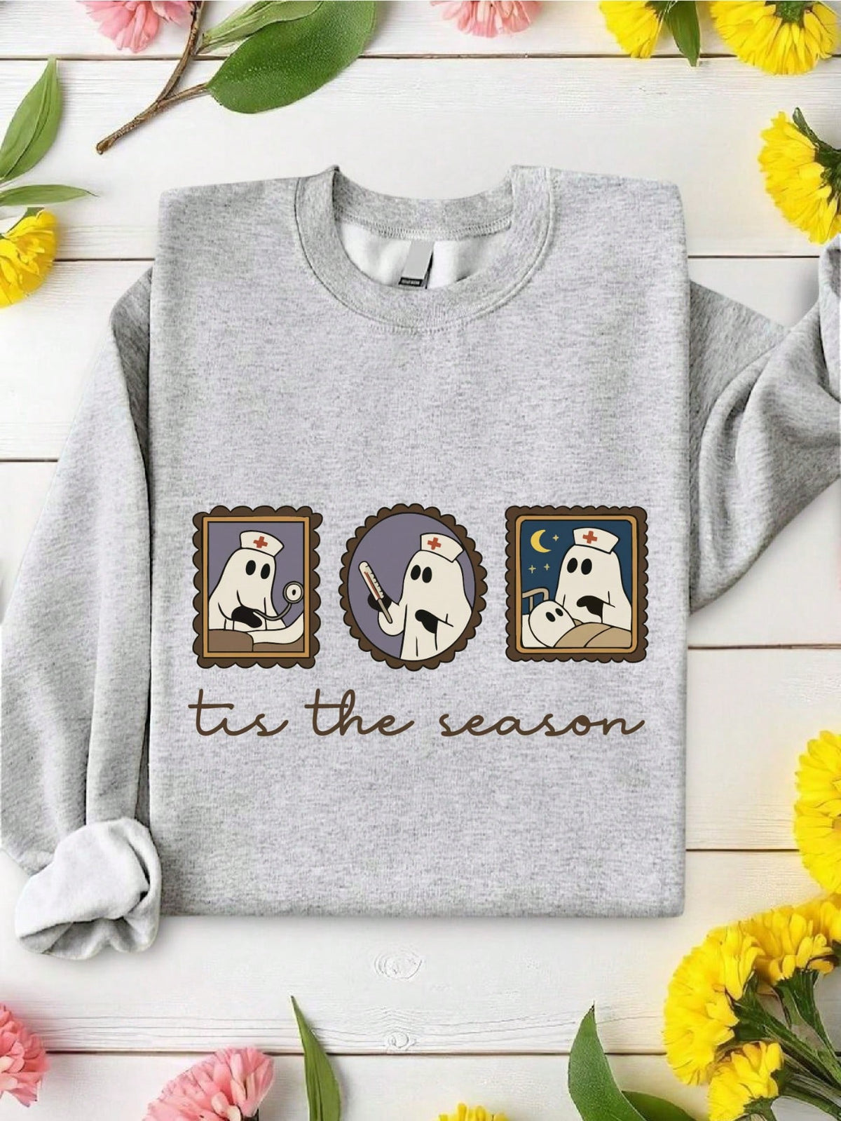 Tis The Season Nurse Ghost Sweatshirt