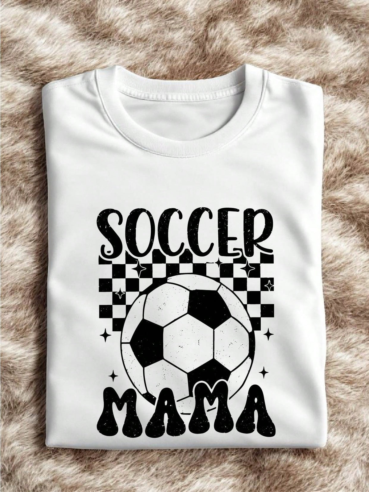 Checkered Soccer Mama T-Shirt