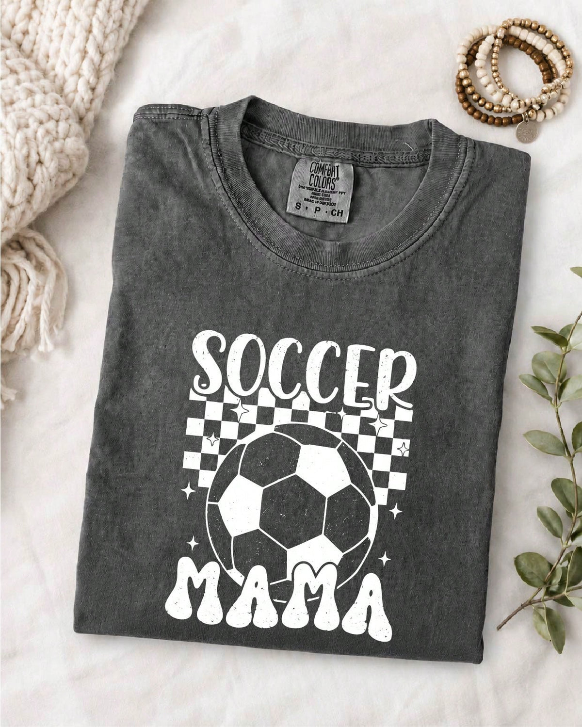 Checkered Soccer Mama T-Shirt