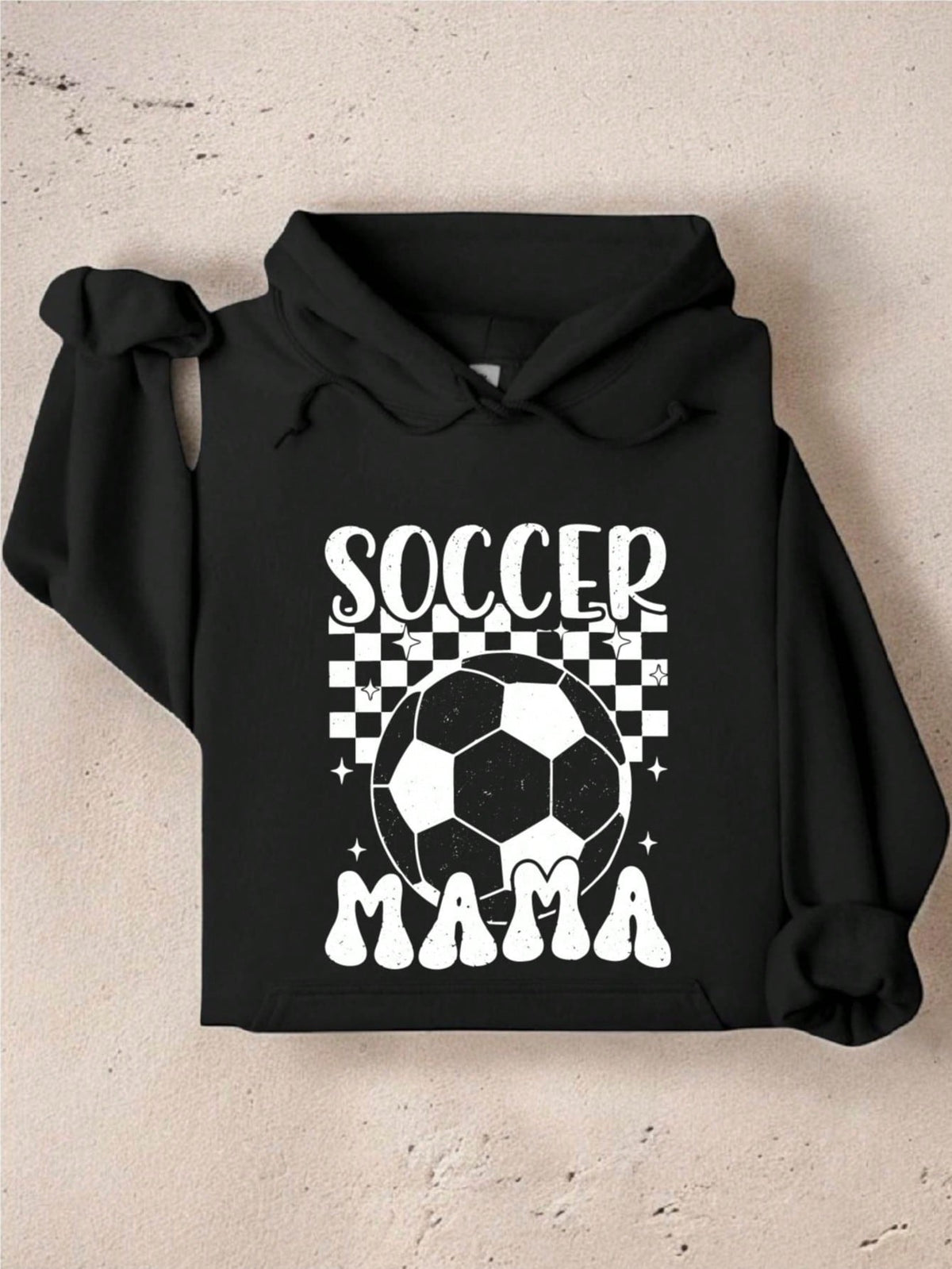 Checkered Soccer Mama Hoodie