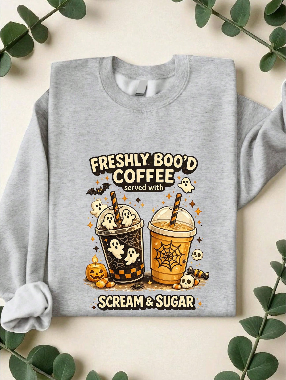 Freshly Bood Coffee Served With Scream And Sugar Sweatshirt