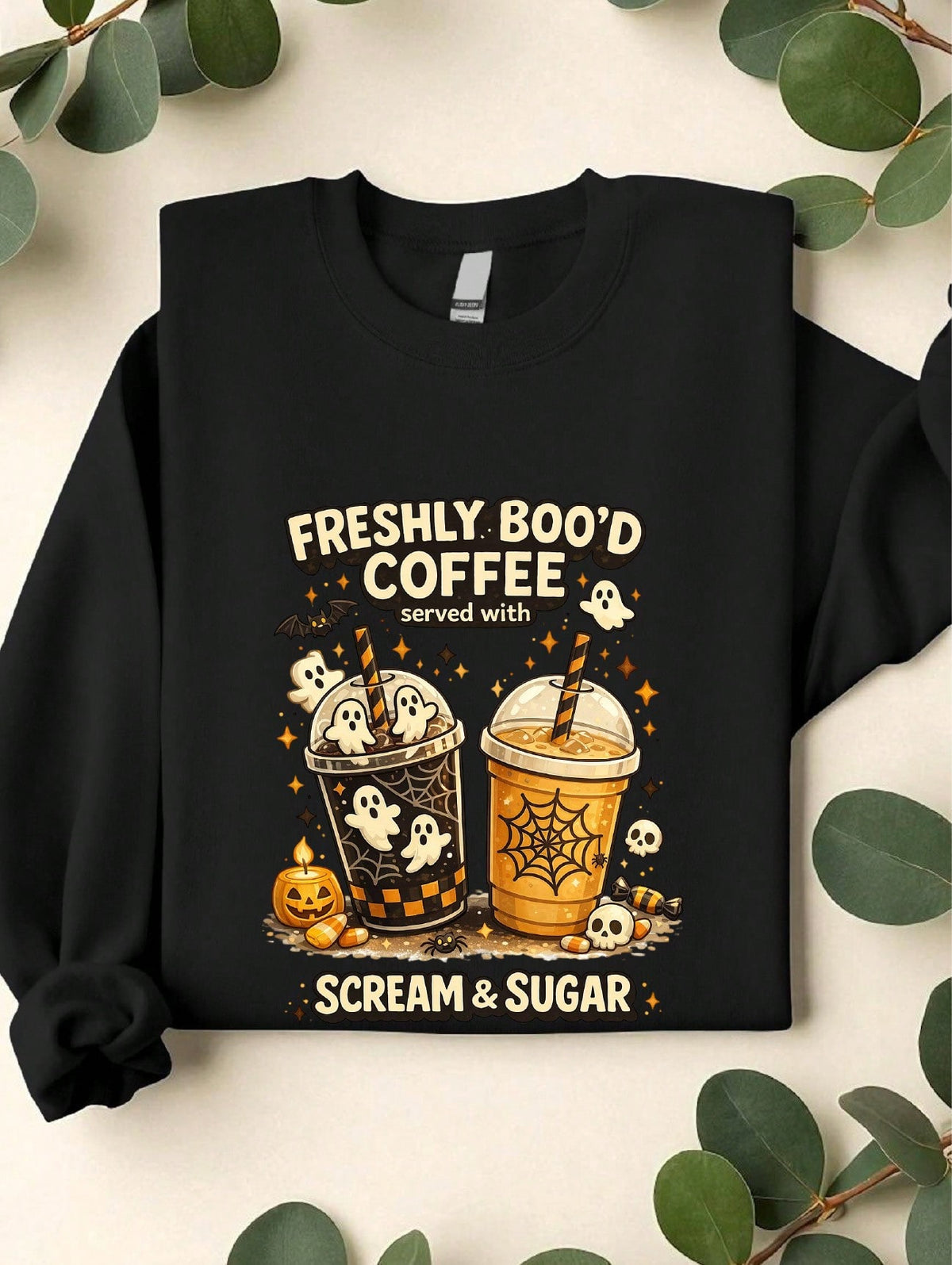 Freshly Bood Coffee Served With Scream And Sugar Sweatshirt