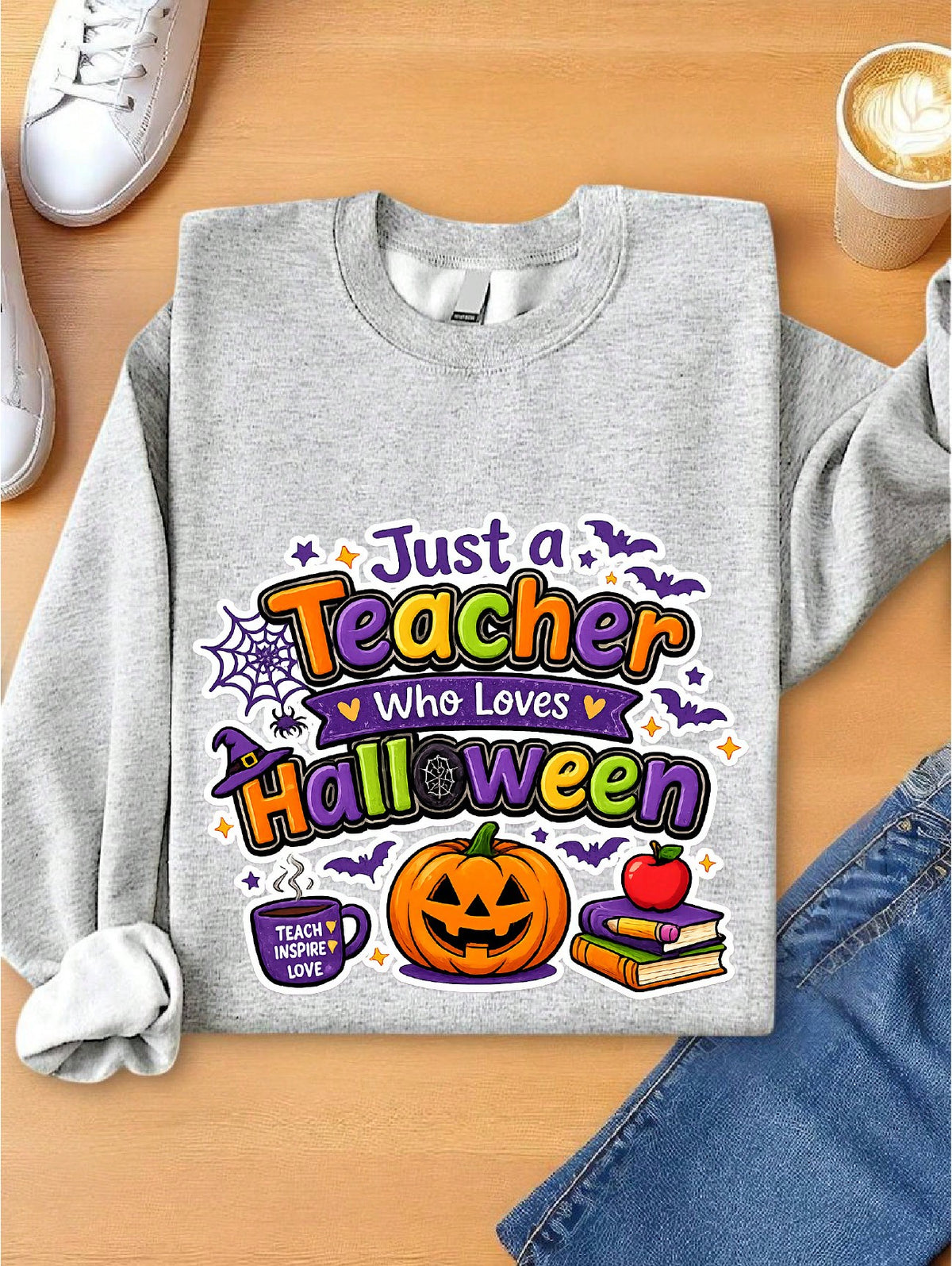 Just A Teacher Who Loves Halloween Sweatshirt