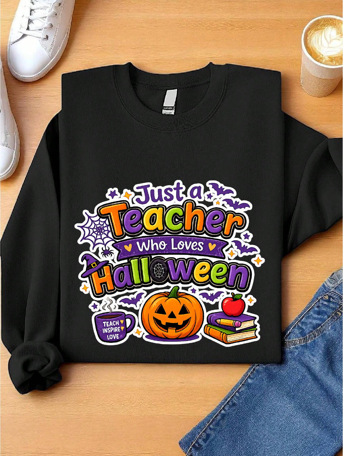 Just A Teacher Who Loves Halloween Sweatshirt
