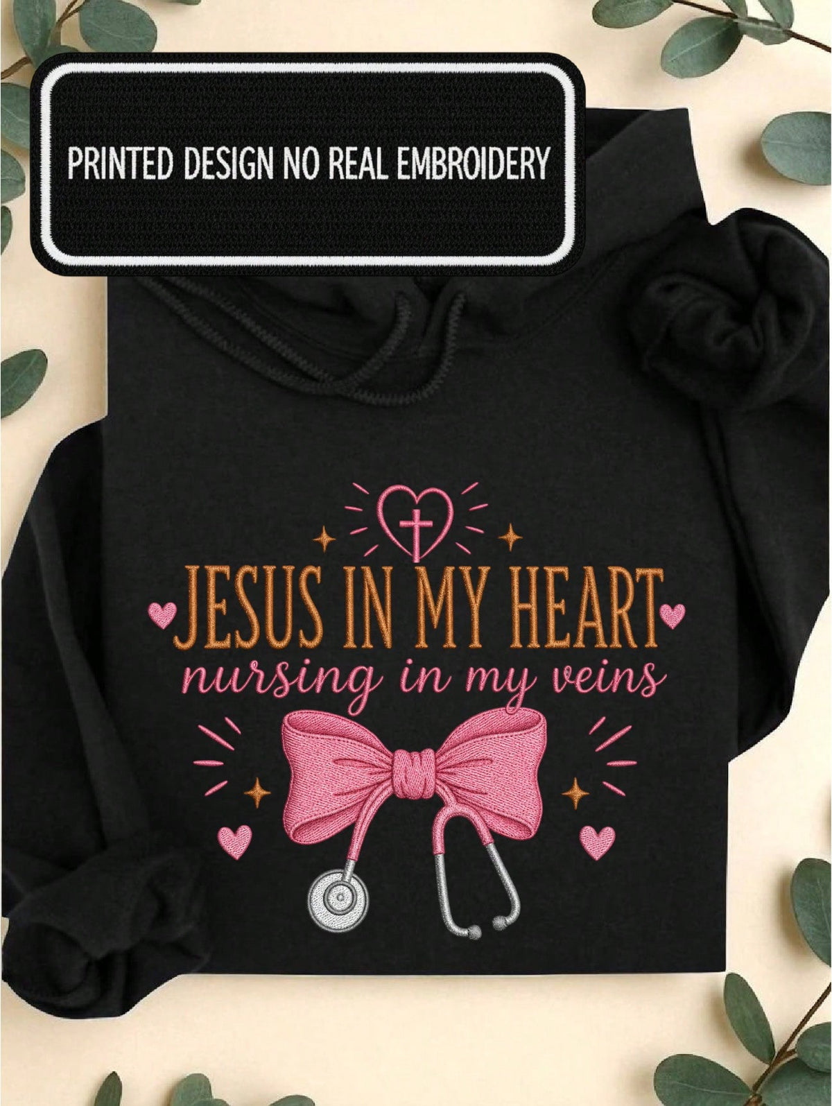 Jesus In My Heart Nursing In My Veins Hoodie