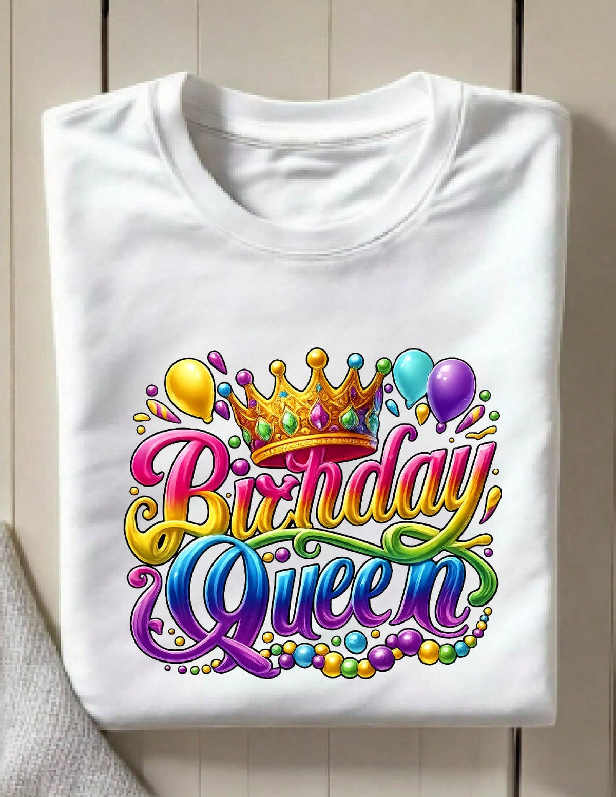 Colorful Birthday Queen T-Shirt