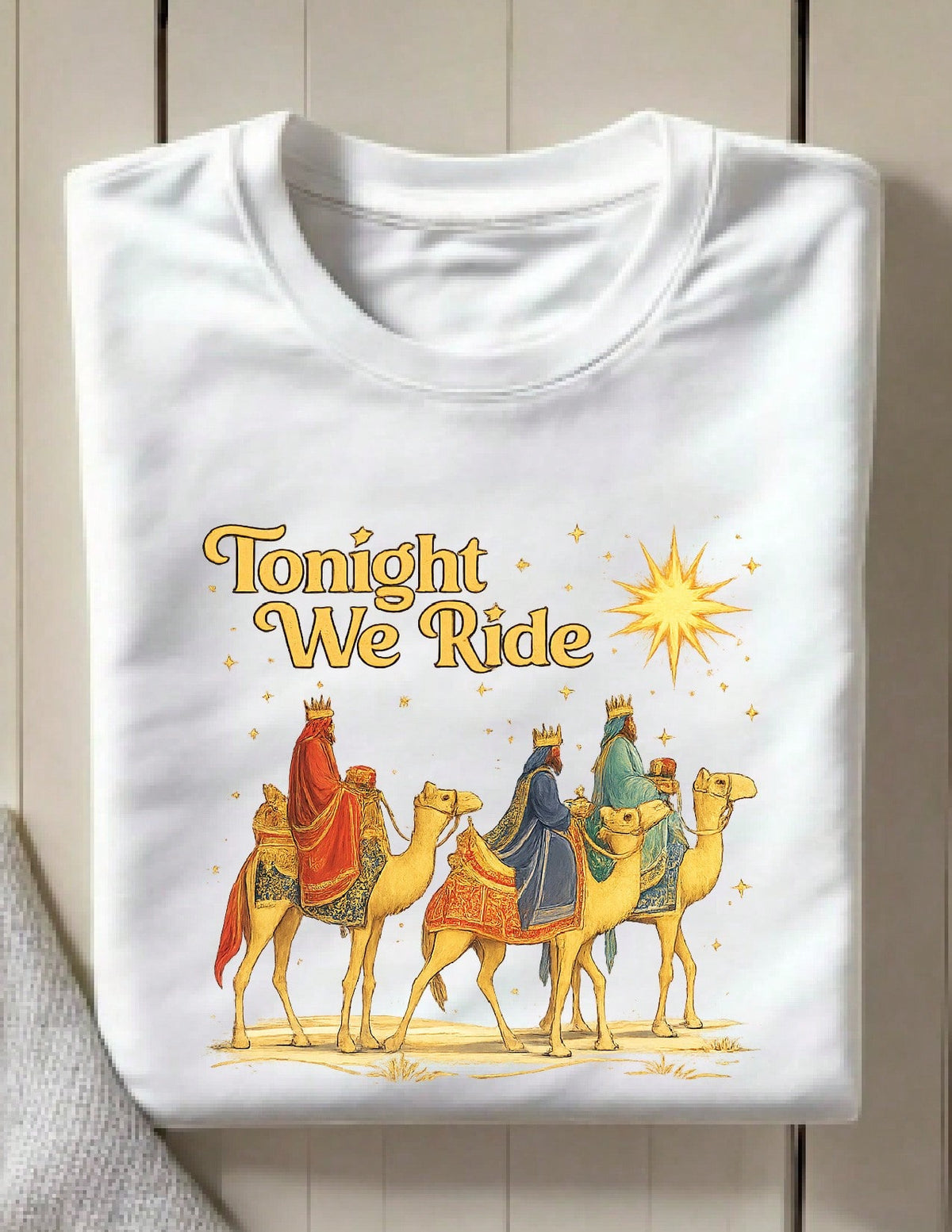 Retro Tonight We Ride Christmas T-Shirt
