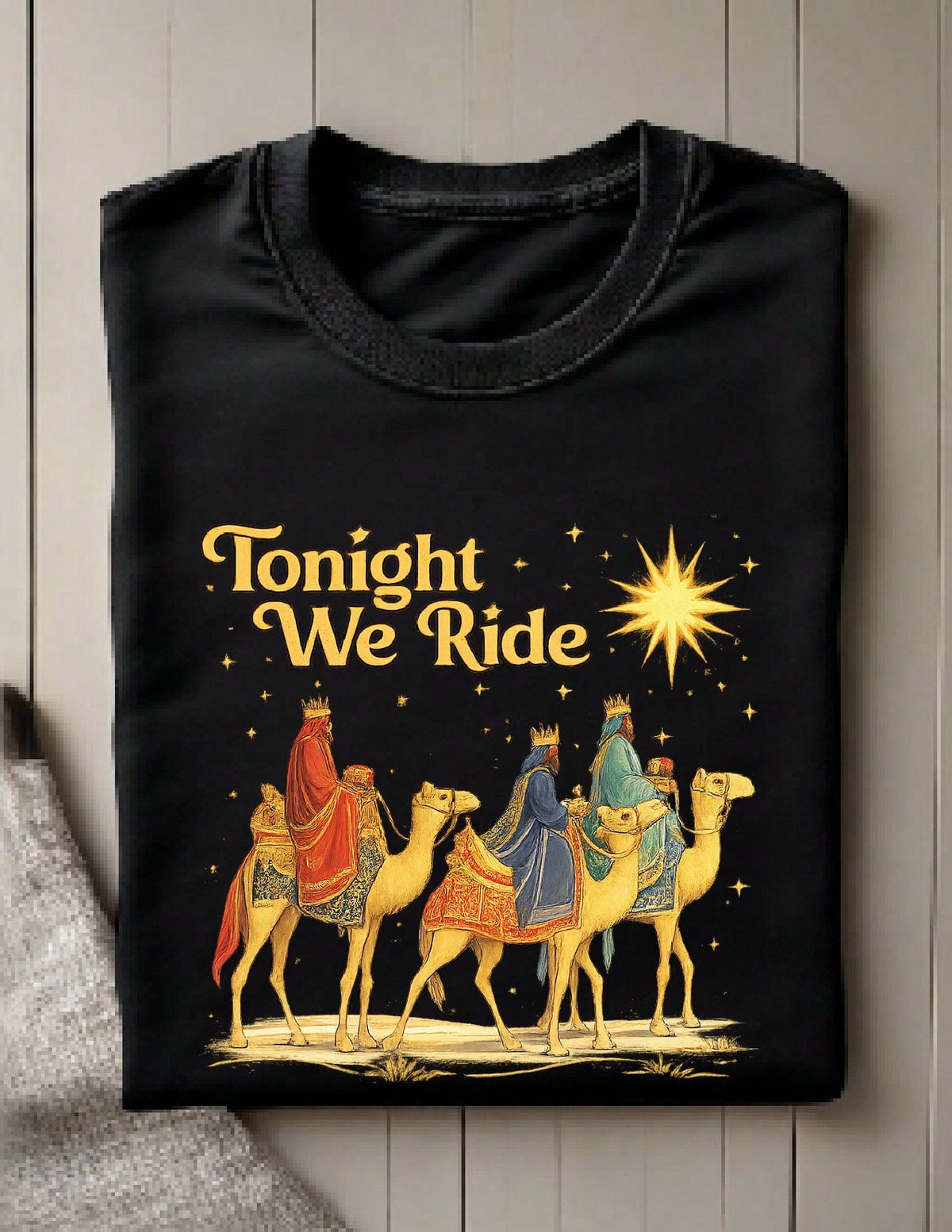 Retro Tonight We Ride Christmas T-Shirt
