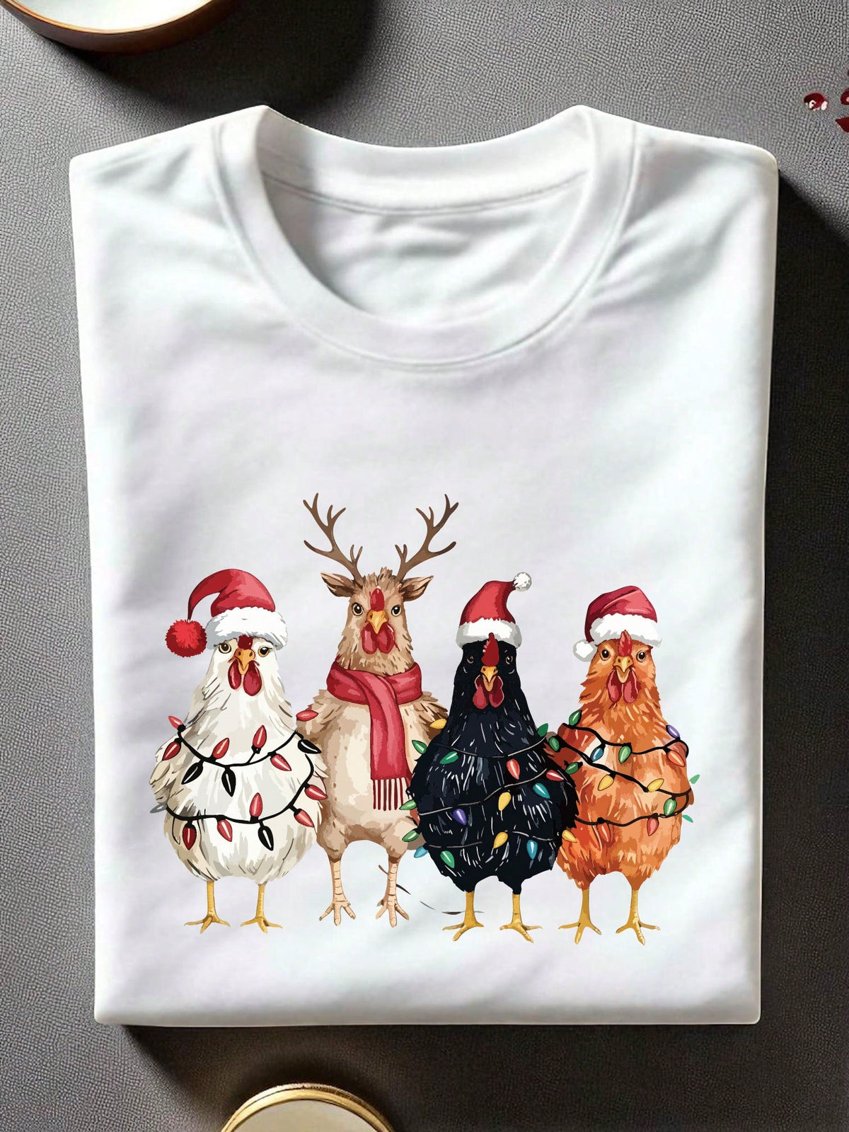 Christmas Chickens Unisex T-Shirt