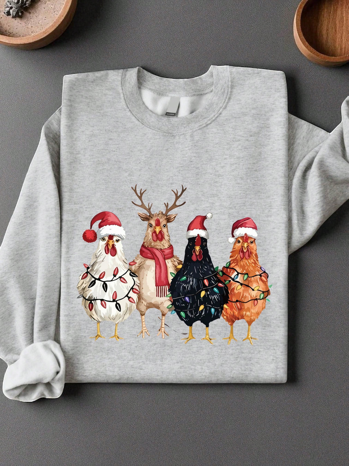 Christmas Chickens Unisex Sweatshirt