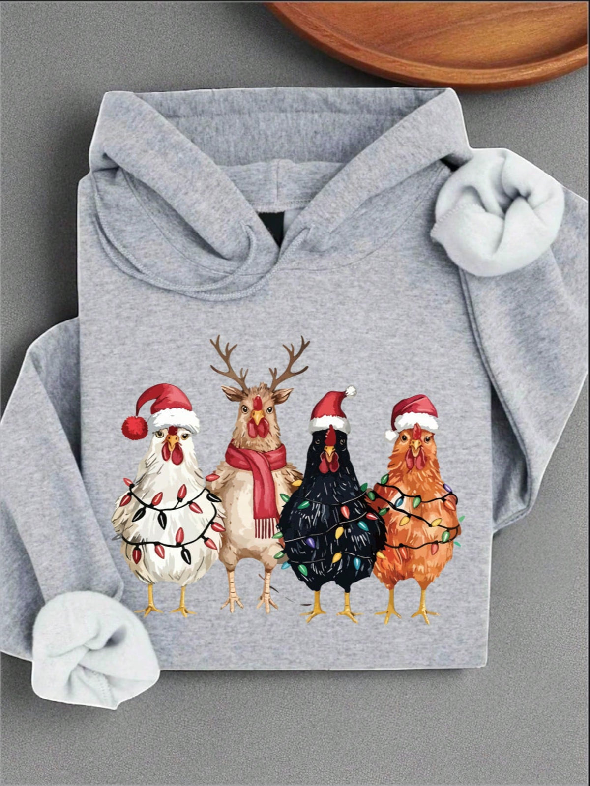 Christmas Chickens Unisex Hoodie