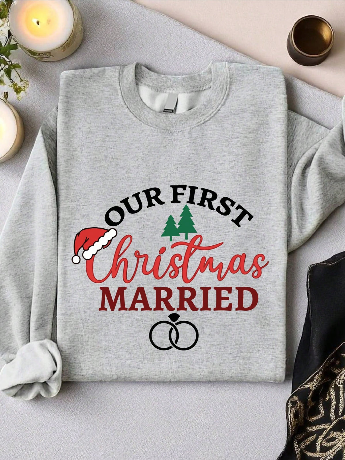 Our First Christmas Married Sweatshirt