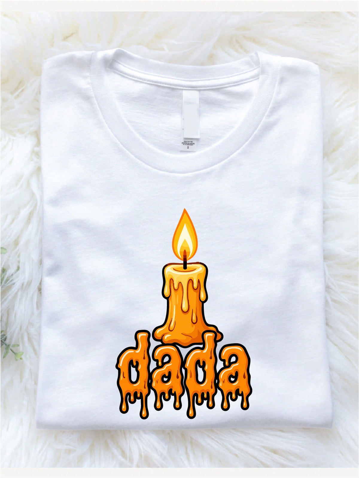 1PC Mama Dada Candle 1st Birthday T-Shirt