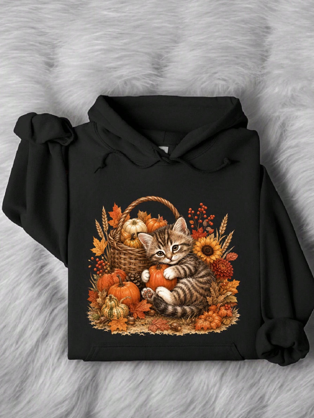 Cute Fall Cat Hoodie
