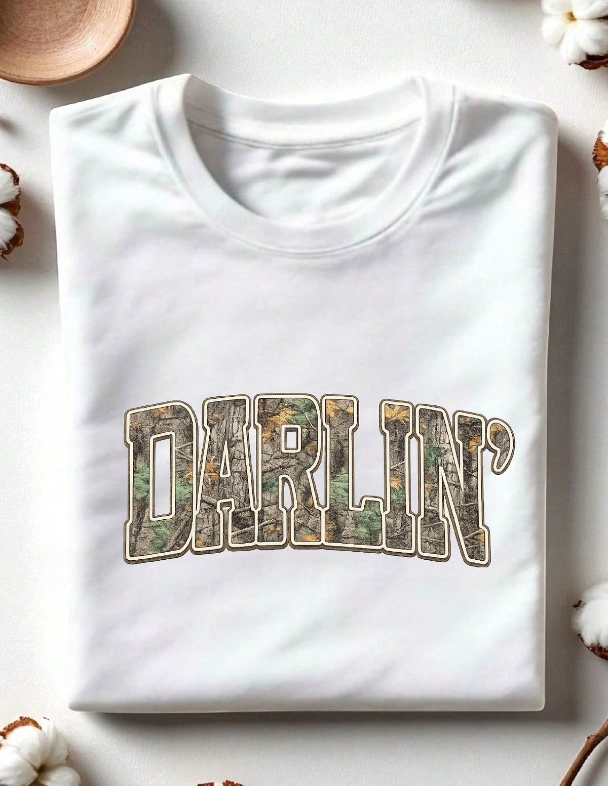 Darlin Retro Camo T-Shirt