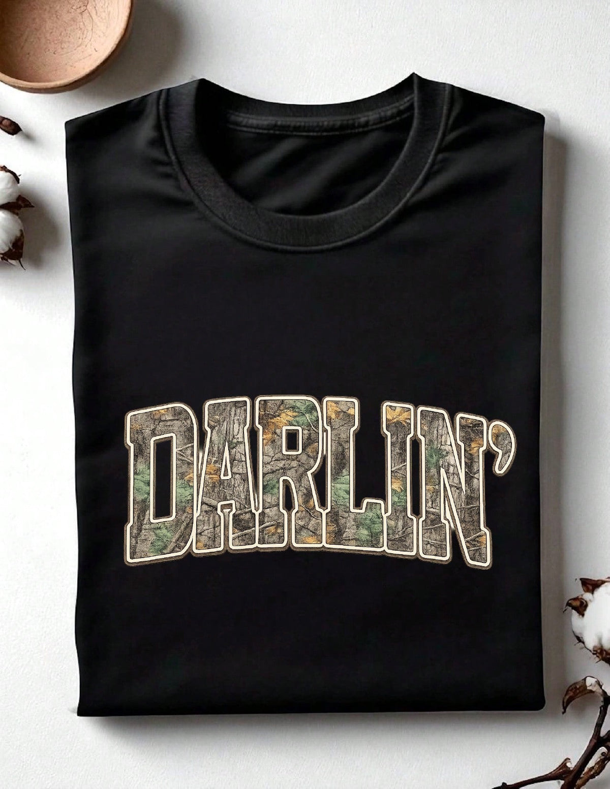 Darlin Retro Camo T-Shirt